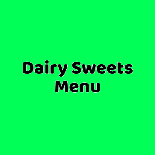 dairy Menu